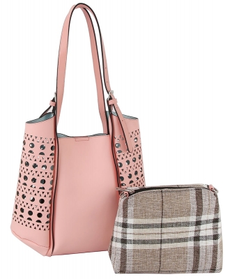 Laser Cut 2-in-1 Satchel LH128 PINK
